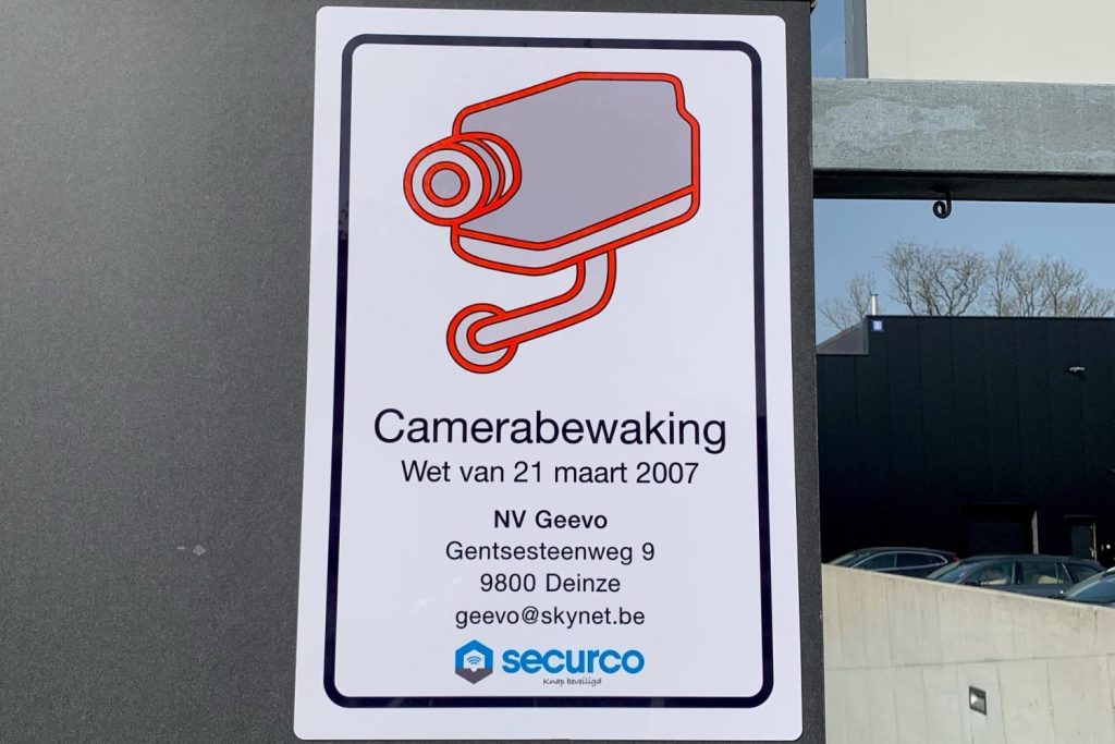 Securco 2023 - Securco Camerabewaking Bord Sticker